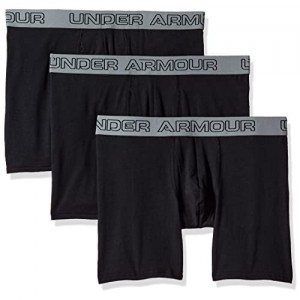 Under Armour Men's Charged Cotton Stretch 6" Boxerjock - 3-Pack