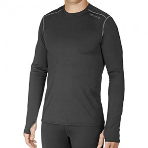 Hot Chillys Men's Micro-Elite Chamois Crewneck Midweight Body Fit Base Layer (Box Packaging)