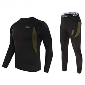 Thermal Underwear Set for Men  Sport Top Bottoms Thermo Base Layer for Winter