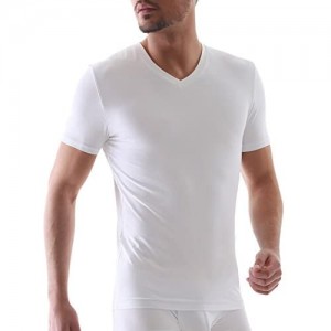 DAVID ARCHY Men's Undershirts Ultra Soft Micro Modal V-Neck Breathable T-Shirts 3 Pack