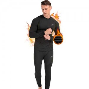 MeetHoo Thermal Underwear for Men  Fleece Lined Base Layer Set Long Johns for Running Skiing