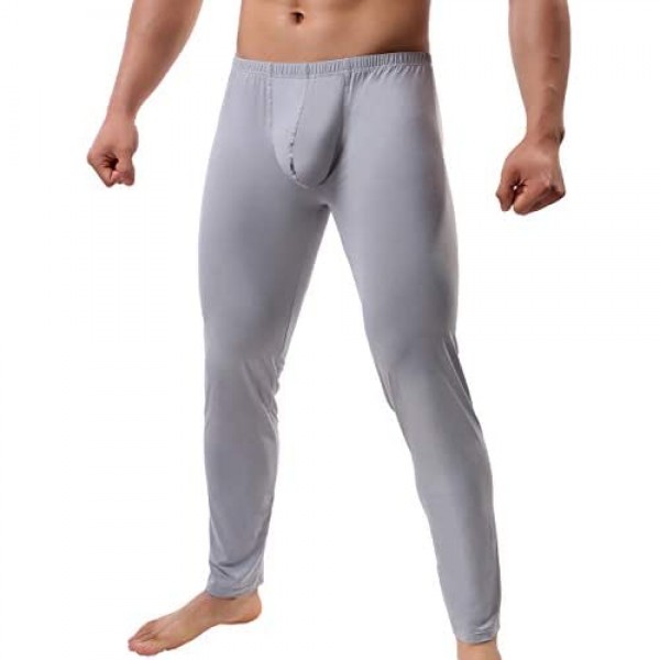 YUFEIDA Men's Sexy Underwear Bottoms Low Rise Leggings Pants Mesh Long ...
