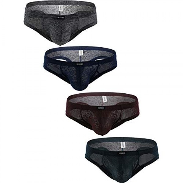 iKingsky Men's Cheeky Boxer Briefs Brethable Thong Mini Cheek Pouch Underwear Sexy Brazilian Back Mens Under Panties