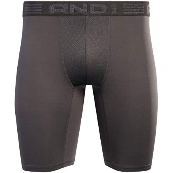 AND 1 Mens Compression Long Leg Performance Boxer Briefs (5 Pack)