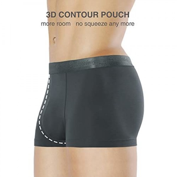 DAVID ARCHY Men's Underwear Ultra Soft Micro Modal Trunks 4 Pack