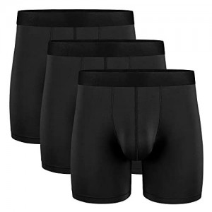 Separatec Men's Quick Dry Boxer Briefs Lightweight Breathable 2 Pouches Underwear 3 Pack