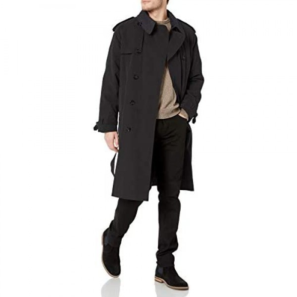 LONDON FOG mens Iconic Double Breasted Trench Coat With Zip-out Liner ...