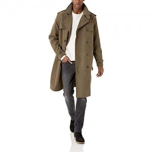 LONDON FOG mens Plymouth Twill Belted Double-breasted Iconic Trench Coat