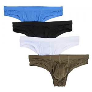 Nightaste Men's Comfort Nylon Bikini Briefs Lightweight Soft Low Rise Triangle Underwear