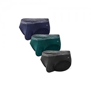 DAVID ARCHY Men's 3 Pack Soft Modal-Cotton Blend Briefs Pouch Underwear
