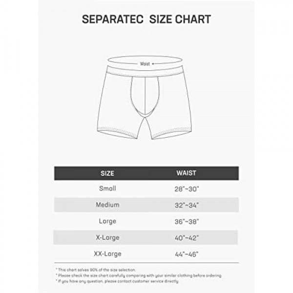 Separatec Men's 2-3 Pack Smooth Ultra Bamboo Rayon or Cotton with Separated Pouches Underwear Dual Pouch Soft Fiber Stylish multicolours Briefs