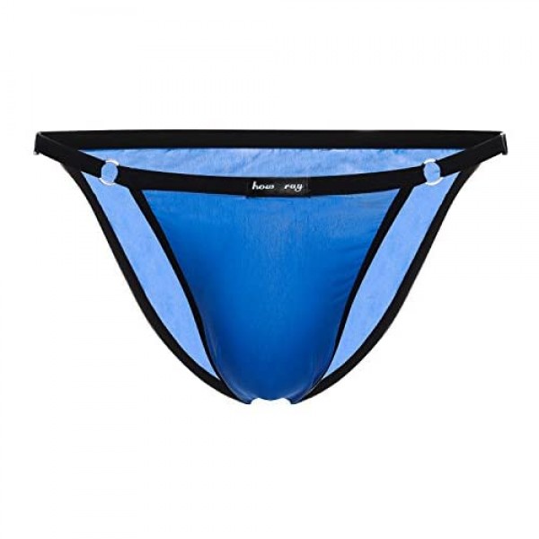 YuKaiChen Men's String Bikini Underwear Ice Silk Briefs Low Rise 7-Pack ...