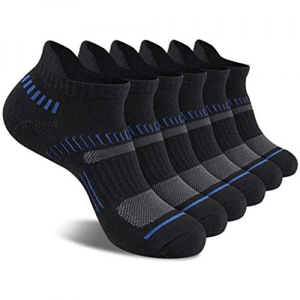 Cooplus Mens Ankle Socks Athletic Cushioned Breathable Low Cut Tab With ...