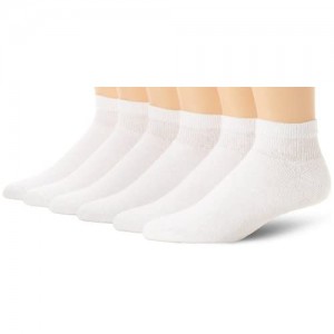 Hanes Classics Men's ComfortSoft Ankle Socks One Size White 6-Pack
