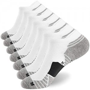 WANDER Men's Athletic Running Socks 7 Pairs Thick Cushion Ankle Socks for Men Sport Low Cut Socks 6-9/10-12/12-14